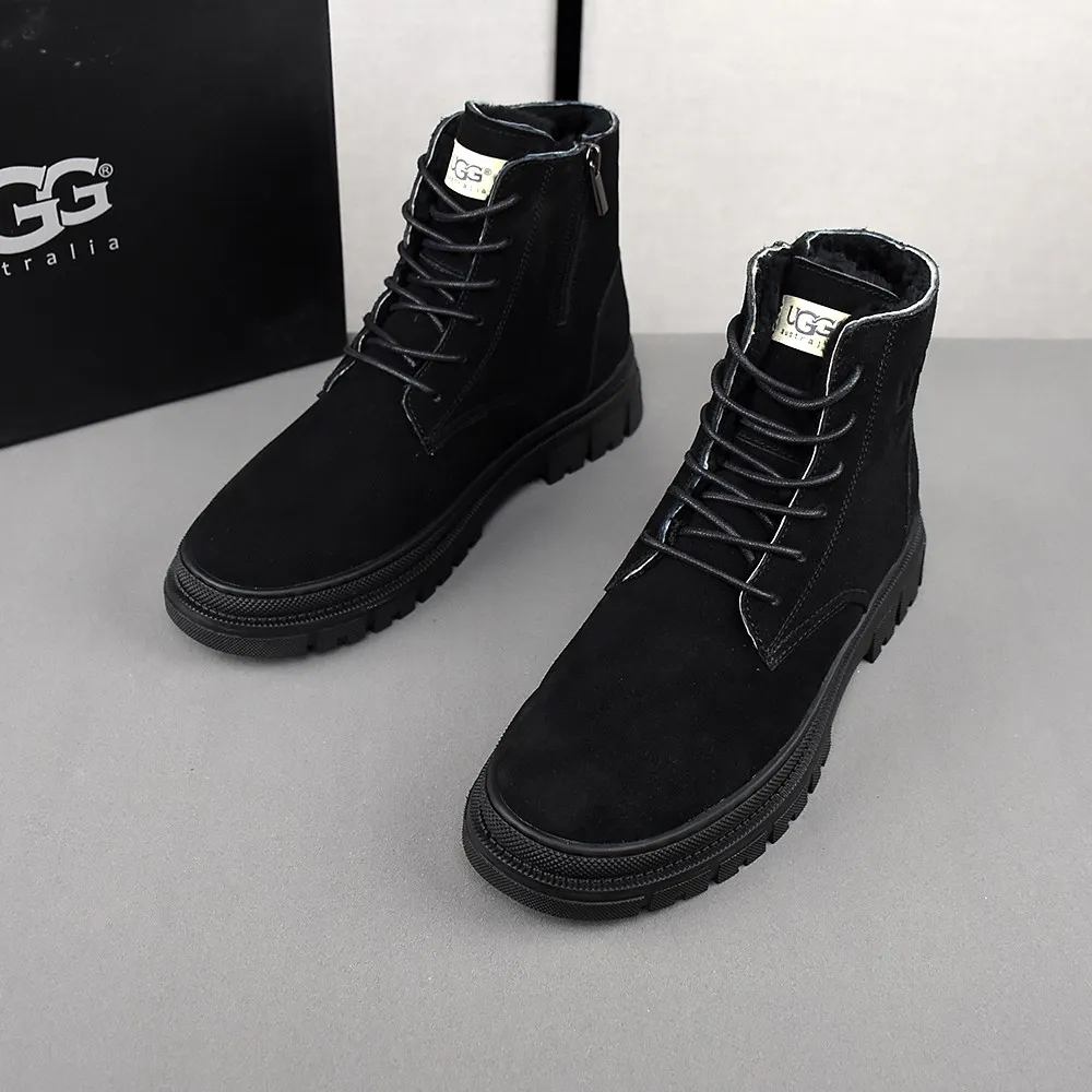 PP520🛜🛜🛜【ugg】The upper is made of waterproof nubuck, real wool lining, and non-slip rubber sole. Warm and comfortable, a must-have in winter! Men's size 38-44 (custom-made size 45 is non-refundable).